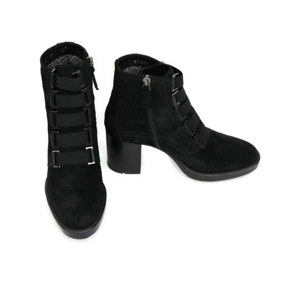Aquatalia Womens Indira Ankle Boots Black Suede Bl - Picture 4 of 11